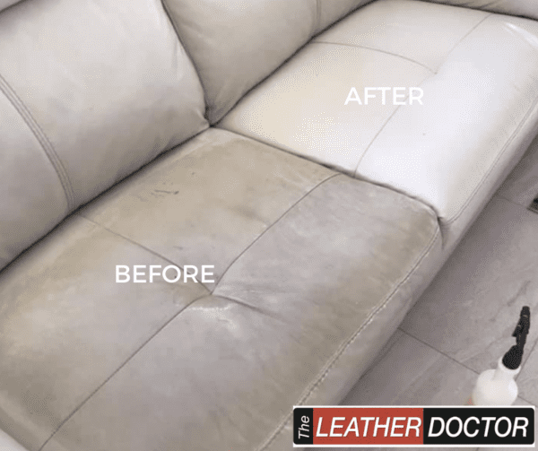 Leather couch cleaning