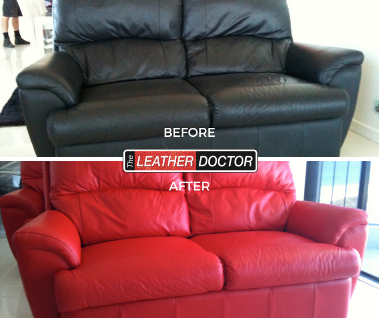 professional leather recoloring by The Leather Doctor